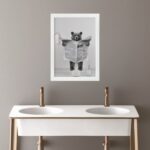 Quadro Banheiro Coleção Animais - Urso