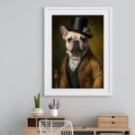 Quadro Bulldog Francês Cavalheiro - 60x48 Cm