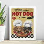 Quadro Cozinha Dachshund - Hot Dog