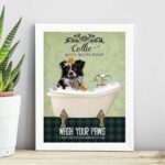 Quadro Decorativo Banheiro Border Collie