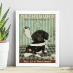 Quadro Decorativo Banheiro Dachshund