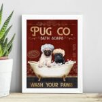 Quadro Decorativo Banheiro Pugs