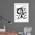 Quadro Matisse Faces Mulheres 60X48 Cm