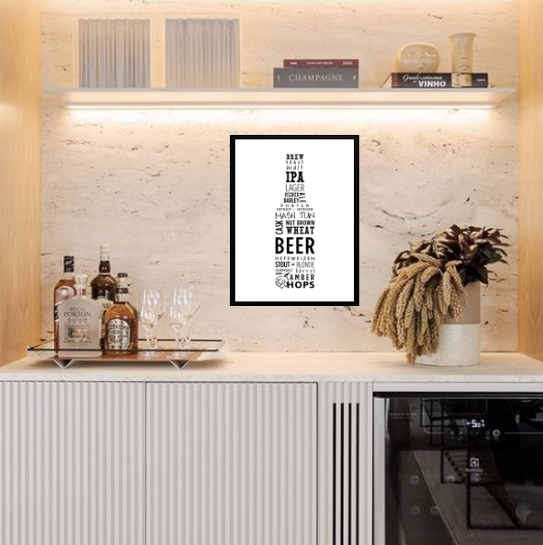 Quadro Minimalista Tipos De Cerveja