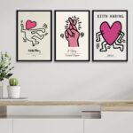 Kit 3 Quadros Keith Haring - Sorte No Amor