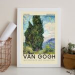 Quadro Arte Van Gogh - Cypresses