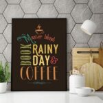 Quadro Book Rainy Day e Coffee