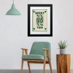 Quadro Carta Baralho Lucky You- 60x48 Cm