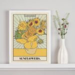 Quadro Carta Tarot Sunflowers - Van Gogh