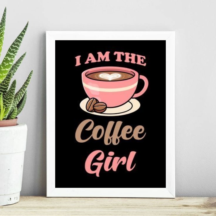 Quadro Cozinha Café - Coffee Girl