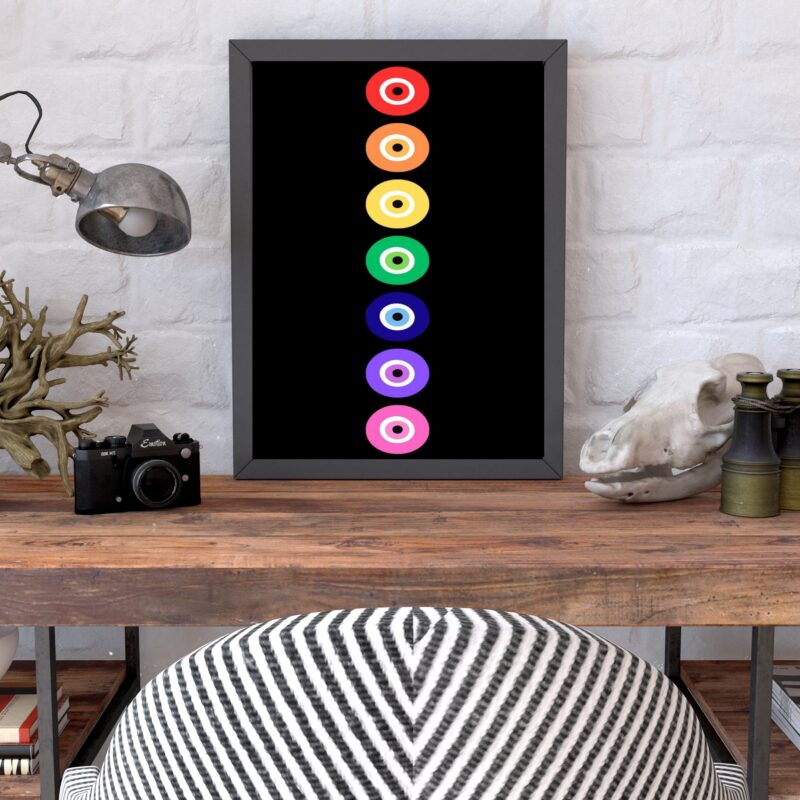 Quadro Decorativo Chakras Olho Grego B