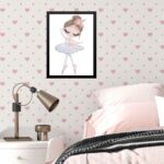 Quadro Infantil Menina Bailarina Soft