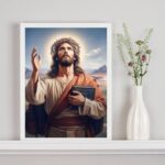 Quadro Jesus Com Bíblia Sagrada