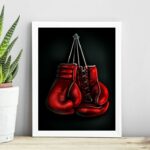 Quadro Luva De Boxe Vermelha