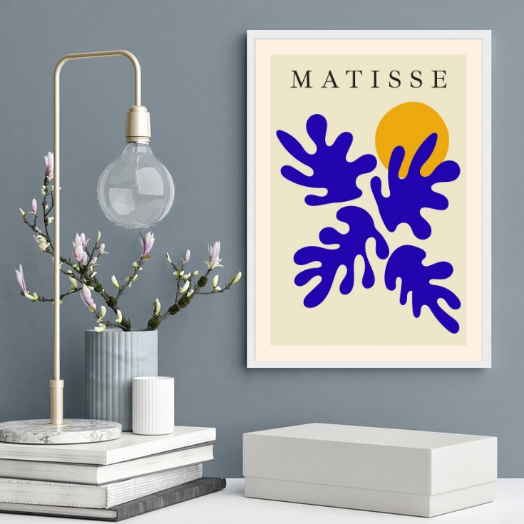 Quadro Matisse Blue Modern Sunset