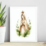 Quadro Nossa Senhora De Fátima Minimalista