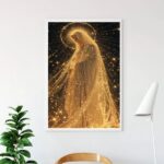 Quadro Nossa Senhora Manto De Luz Dourado