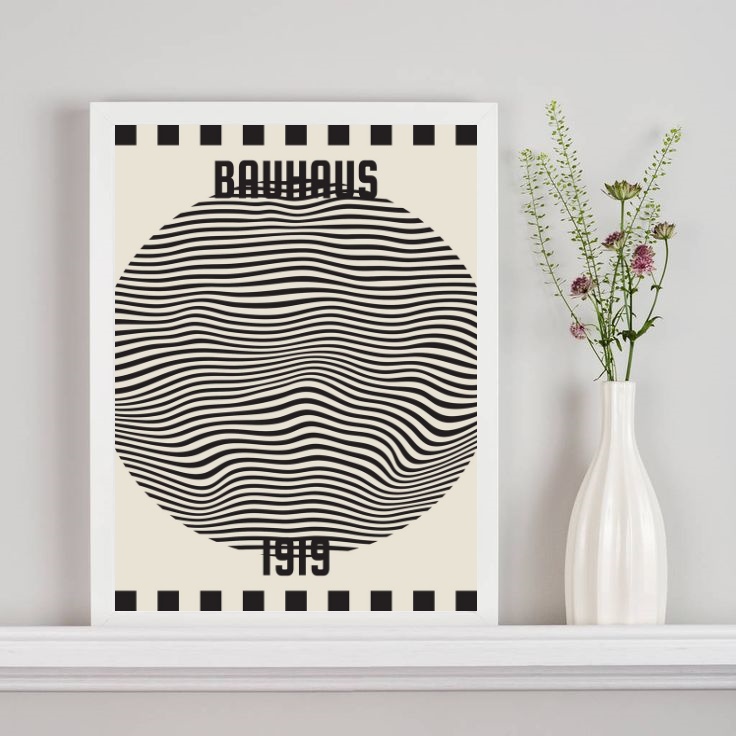 Quadro Poster Bauhaus - Bola Ondas