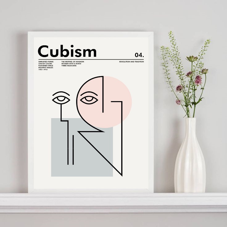 Quadro Poster Cubismo - Picasso