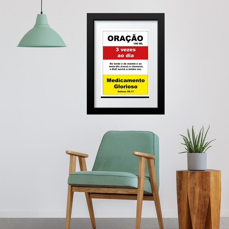 Quadro Remédio Oração - 60x48 Cm