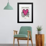 Quadro keith haring Heart - 60x48 Cm