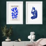 Kit 2 Quadros Art Blue Matisse - 60x48 Cm