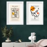 Kit 2 Quadros Posters Matisse Picasso - 60x48 Cm