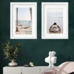 Kit 2 Quadros Praia Relax - 60x48 Cm