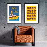 Kit 2 Quadros Beatles Yellow Submarine - 60x48 Cm