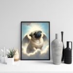 Quadro Cachorrinho Pug Com Asas