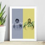 Quadro Decorativo Pelé e Maradona