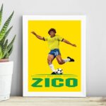 Quadro Decorativo Zico - Brasil