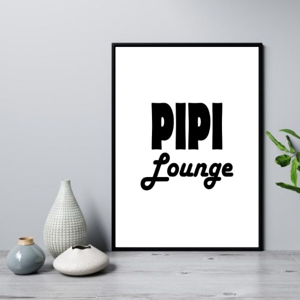 Quadro Para Banheiro - Pipi Lounge