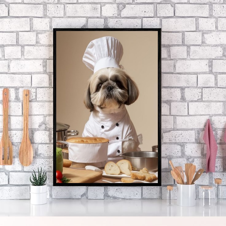 Quadro Para Cozinha Cão Shih Tzu