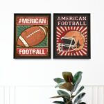 kit 2 Quadros Decorativos Futebol Americano