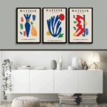 Kit 3 Quadros Posters Matisse Colorido