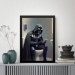 Quadro Banheiro Darth No Vaso Sanitário