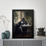 Quadro Darth Tomando Café - Cafeteria