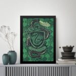 Quadro Decorativo Brasão Slytherin