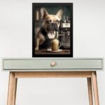 Quadro Decorativo Café - Bulldog Francês