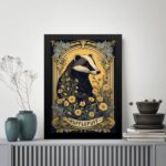 Quadro Decorativo Guaxinim Hufflepuff