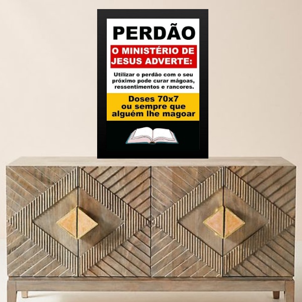 Quadro Evangélico Remédio Perdão