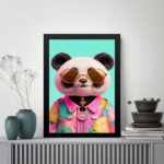 Quadro Panda Humano - Óculos