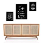 Set 3 Quadros Café Chalkboard B