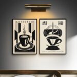 Kit 2 Quadros Decorativos Café - Art Deco