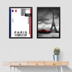 Kit 2 Quadros Decorativos Paris - Passagem