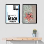 Kit 2 Quadros Decorativos Viagem Praia