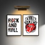 Kit 2 Quadros Rock - Rolling Stones