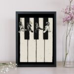 Quadro Artístico Beatles - Piano