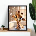 Quadro Banheiro Infantil - Girafinha Baby